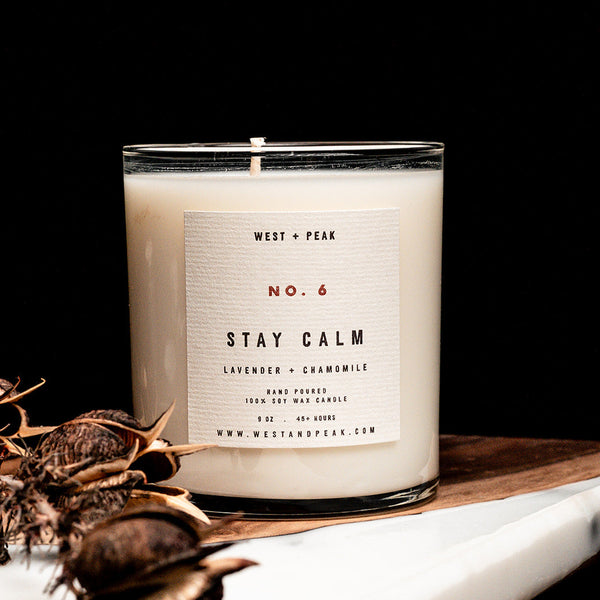 Stay Calm - 9 oz Glass Candle