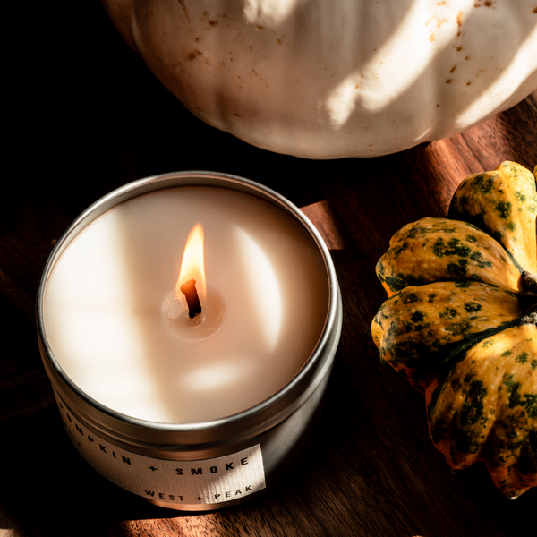 Pumpkin + Smoke - 8oz candle tin